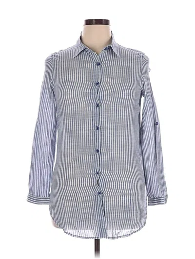 Pre-owned Assorted Brands Long Sleeve Button Down Shirt In Blue
