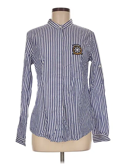 Pre-owned Assorted Brands Long Sleeve Button Down Shirt In Blue