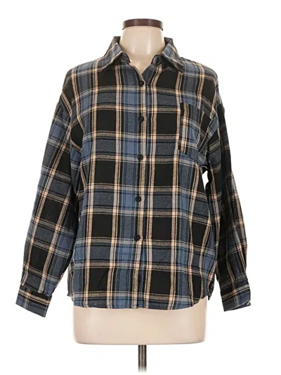 Pre-owned Assorted Brands Long Sleeve Button Down Shirt In Blue