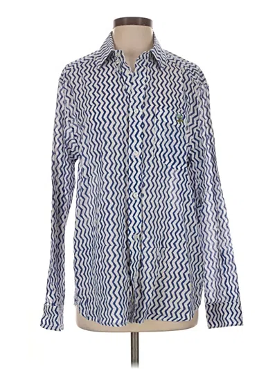 Pre-owned Assorted Brands Long Sleeve Button Down Shirt In Blue