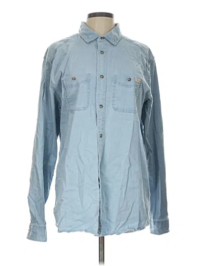Pre-owned Assorted Brands Long Sleeve Button Down Shirt In Blue