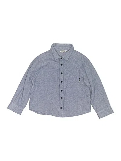 Pre-owned Assorted Brands Kids' Long Sleeve Button Down Shirt In Blue