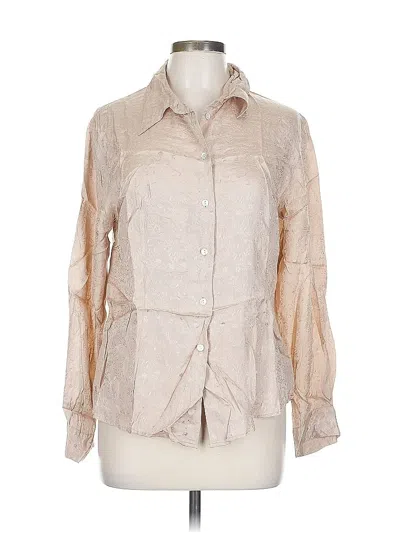 Pre-owned Assorted Brands Long Sleeve Button Down Shirt In Brown