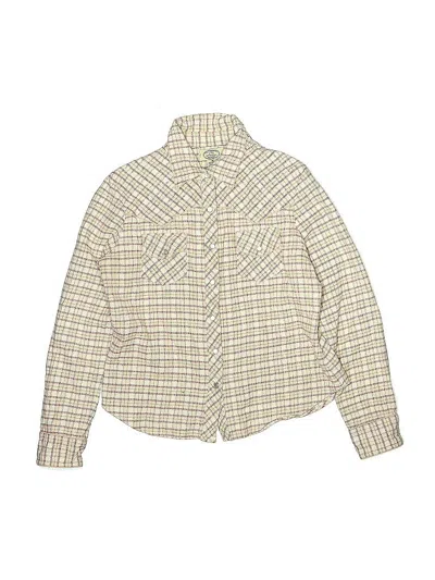 Pre-owned Assorted Brands Kids' Long Sleeve Button Down Shirt In Brown