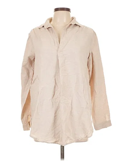 Pre-owned Assorted Brands Long Sleeve Button Down Shirt In Brown