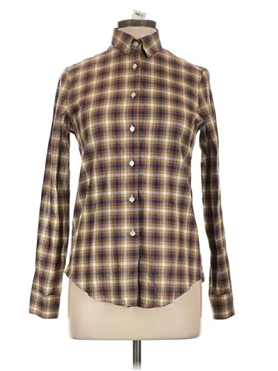 Assorted Brands Long Sleeve Button Down Shirt In Brown