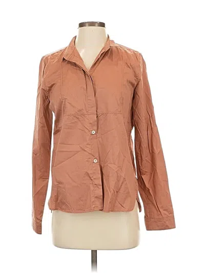 Pre-owned Assorted Brands Long Sleeve Button Down Shirt In Brown