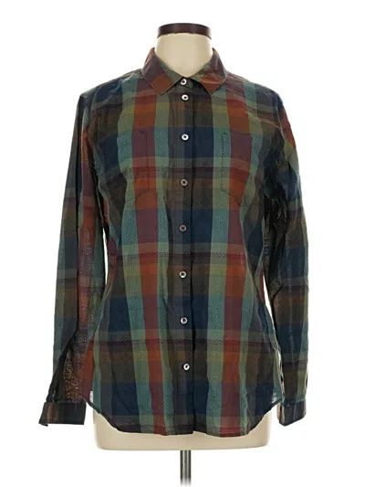 Pre-owned Assorted Brands Long Sleeve Button Down Shirt In Brown