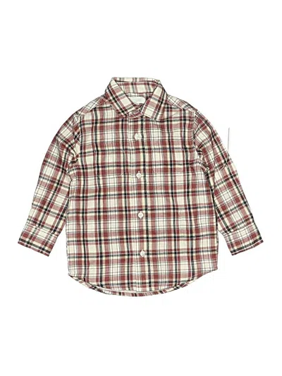 Pre-owned Assorted Brands Kids' Long Sleeve Button Down Shirt In Brown