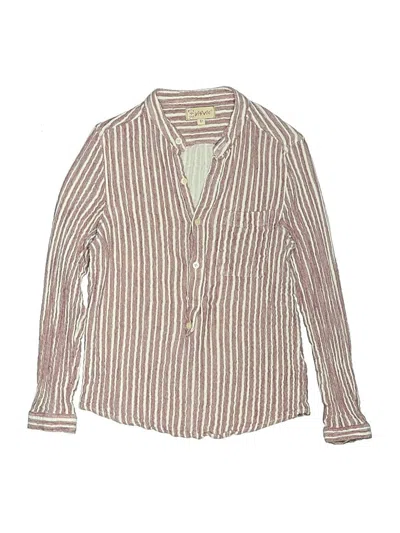 Pre-owned Assorted Brands Kids' Long Sleeve Button Down Shirt In Burgundy