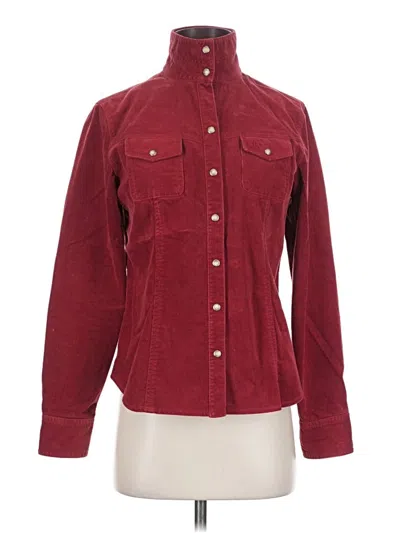 Pre-owned Assorted Brands Long Sleeve Button Down Shirt In Burgundy