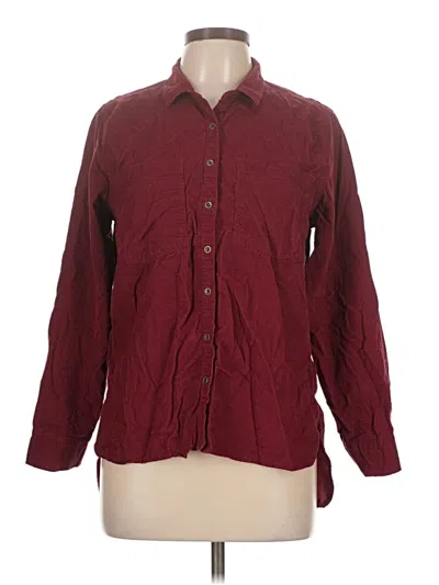 Pre-owned Assorted Brands Long Sleeve Button Down Shirt In Burgundy