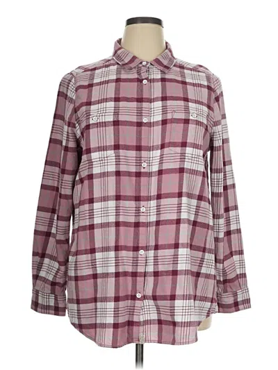 Pre-owned Assorted Brands Long Sleeve Button Down Shirt In Burgundy