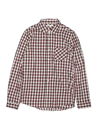 Pre-owned Assorted Brands Kids' Long Sleeve Button Down Shirt In Burgundy