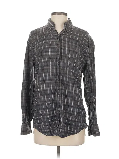 Pre-owned Assorted Brands Long Sleeve Button Down Shirt In Gray
