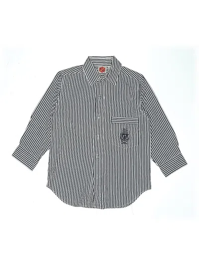 Pre-owned Assorted Brands Kids' Long Sleeve Button Down Shirt In Gray