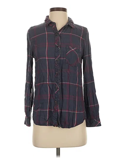 Pre-owned Assorted Brands Long Sleeve Button Down Shirt In Gray
