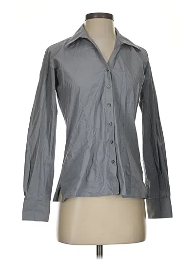 Pre-owned Assorted Brands Long Sleeve Button Down Shirt In Gray