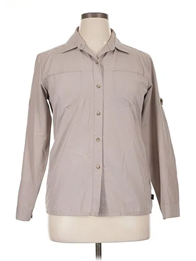 Pre-owned Assorted Brands Long Sleeve Button Down Shirt In Gray