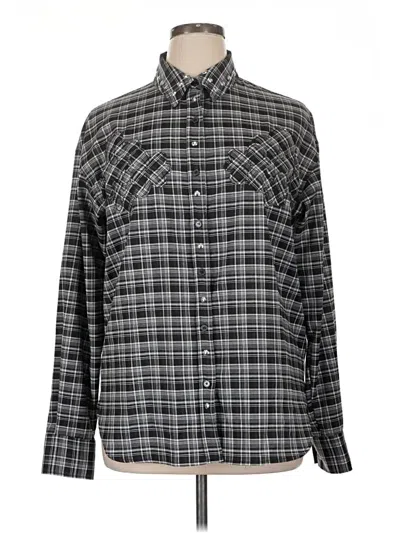 Pre-owned Assorted Brands Long Sleeve Button Down Shirt In Gray