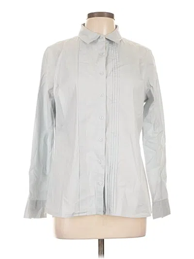 Pre-owned Assorted Brands Long Sleeve Button Down Shirt In Gray