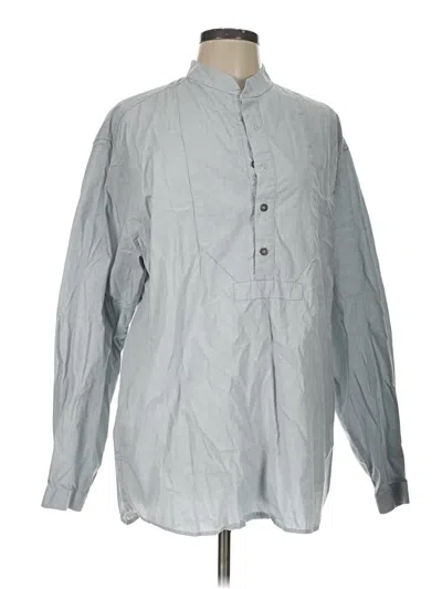Pre-owned Assorted Brands Long Sleeve Button Down Shirt In Gray