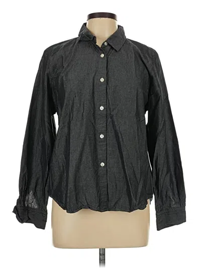 Pre-owned Assorted Brands Long Sleeve Button Down Shirt In Gray