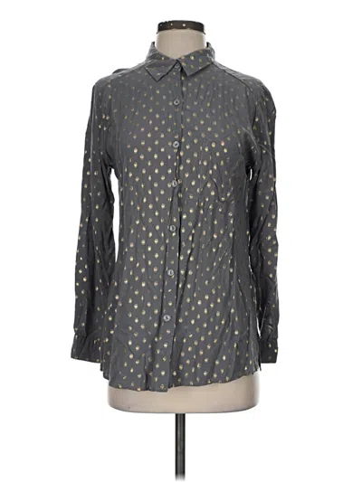 Pre-owned Assorted Brands Long Sleeve Button Down Shirt In Gray