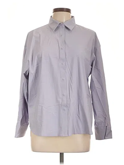 Pre-owned Assorted Brands Long Sleeve Button Down Shirt In Gray