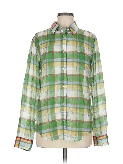Pre-owned Assorted Brands Long Sleeve Button Down Shirt In Green