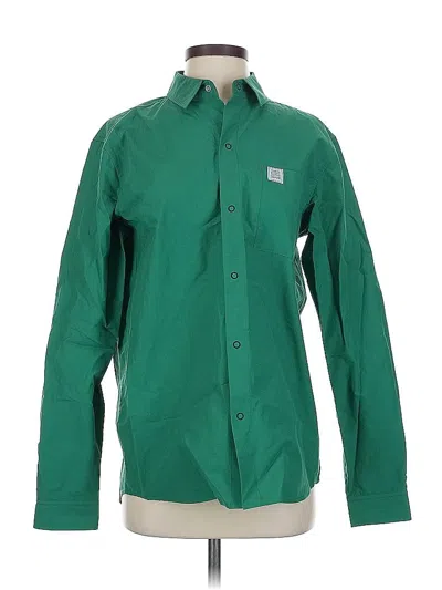 Pre-owned Assorted Brands Long Sleeve Button Down Shirt In Green