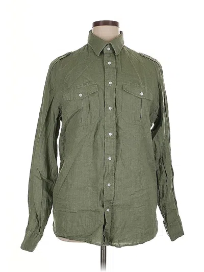 Pre-owned Assorted Brands Long Sleeve Button Down Shirt In Green