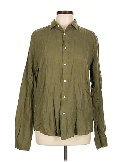 Pre-owned Assorted Brands Long Sleeve Button Down Shirt In Green