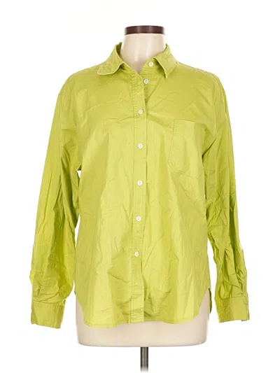 Pre-owned Assorted Brands Long Sleeve Button Down Shirt In Green