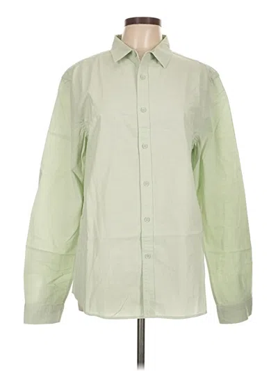 Pre-owned Assorted Brands Long Sleeve Button Down Shirt In Green