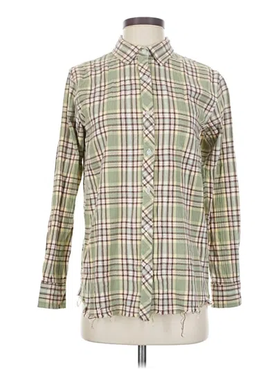 Pre-owned Assorted Brands Long Sleeve Button Down Shirt In Green