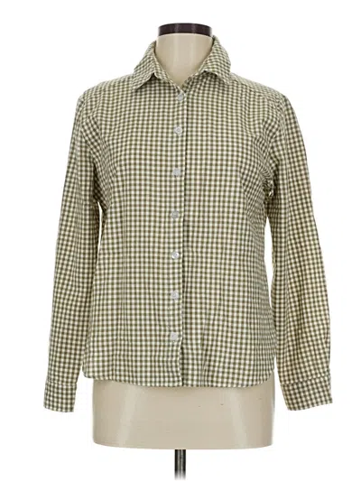 Pre-owned Assorted Brands Long Sleeve Button Down Shirt In Green