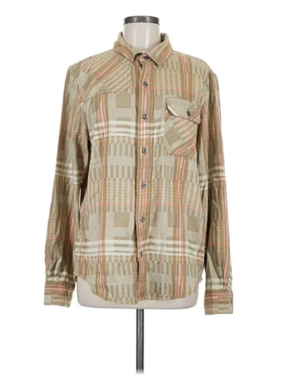 Pre-owned Assorted Brands Long Sleeve Button Down Shirt In Green