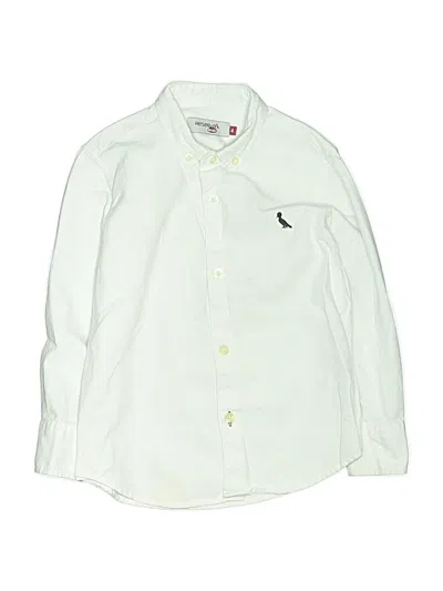 Pre-owned Assorted Brands Kids' Long Sleeve Button Down Shirt In Green