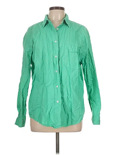 Pre-owned Assorted Brands Long Sleeve Button Down Shirt In Green