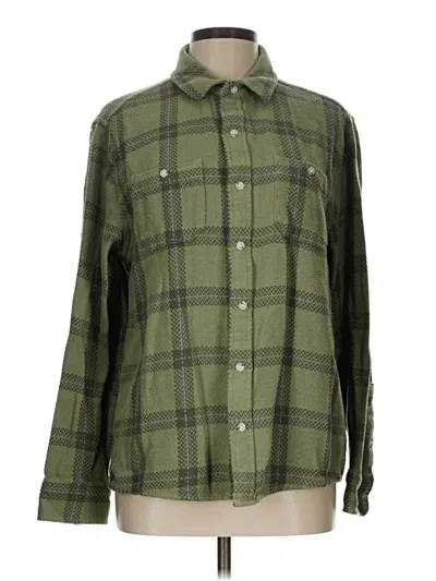 Pre-owned Assorted Brands Long Sleeve Button Down Shirt In Green