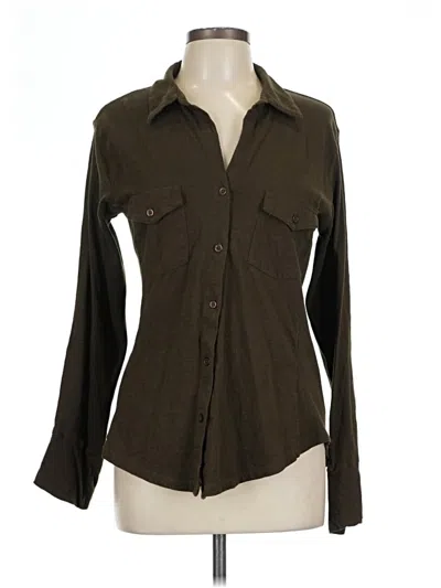 Pre-owned Assorted Brands Long Sleeve Button Down Shirt In Green