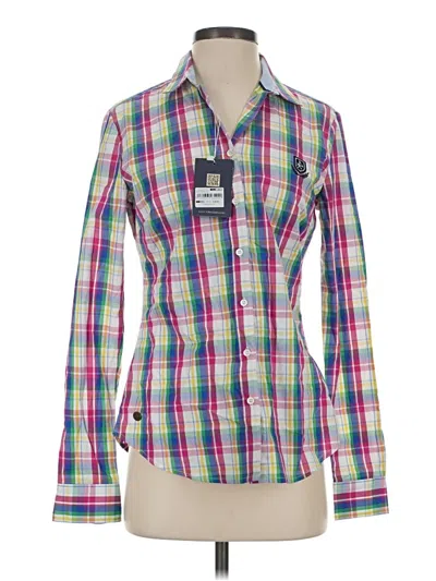 Pre-owned Assorted Brands Long Sleeve Button Down Shirt In Green