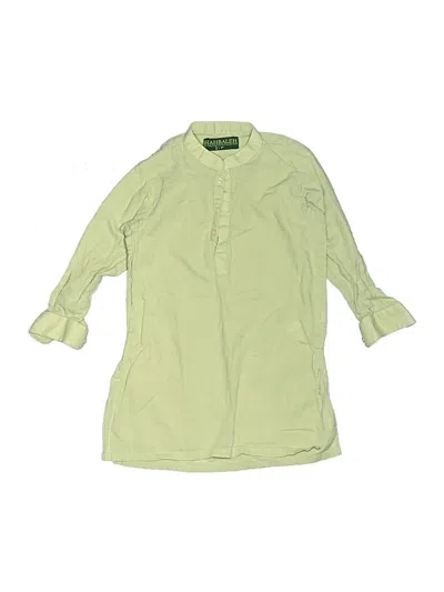 Pre-owned Assorted Brands Kids' Long Sleeve Button Down Shirt In Green
