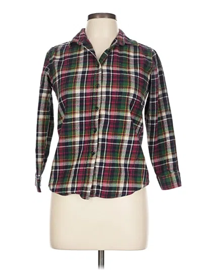 Pre-owned Assorted Brands Long Sleeve Button Down Shirt In Green