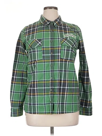 Pre-owned Assorted Brands Long Sleeve Button Down Shirt In Green