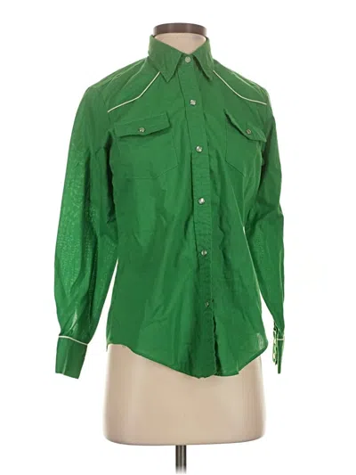 Pre-owned Assorted Brands Long Sleeve Button Down Shirt In Green