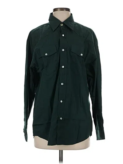 Pre-owned Assorted Brands Long Sleeve Button Down Shirt In Green