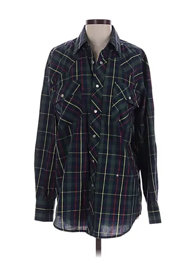Pre-owned Assorted Brands Long Sleeve Button Down Shirt In Green