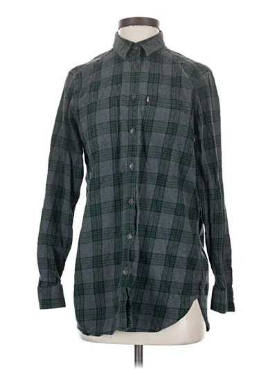 Pre-owned Assorted Brands Long Sleeve Button Down Shirt In Green